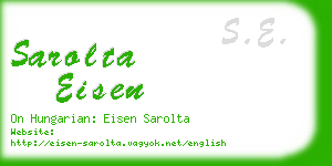 sarolta eisen business card